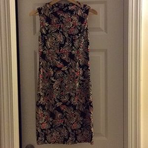 Black/red and cream shift dress